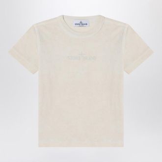 Stone Island Sandy colour T-shirt with logo print