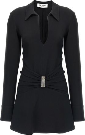 The Attico Black Mini polo dress