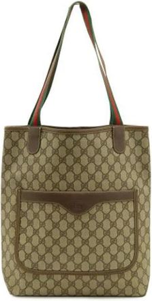Gucci Pre-owned Tote Bags, unisex, Beige, Size: ONE SIZE Pre-owned Vintage Tote Bag