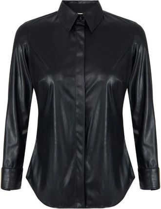 Elisabetta Franchi Shirts - Dames - Overhemden - Zwart - S - Nylon - Overhemden