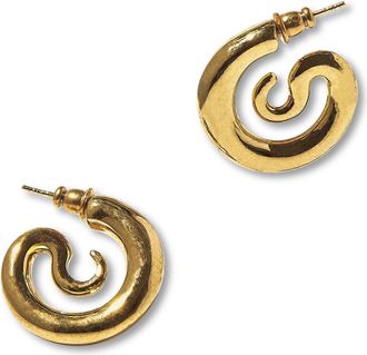 Panconesi Abstract Spiral Gold-Toned Earrings