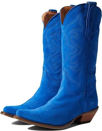 Dingo Out West Cowboy Womens Boots Blue : 6.5 B - Medium, Leather