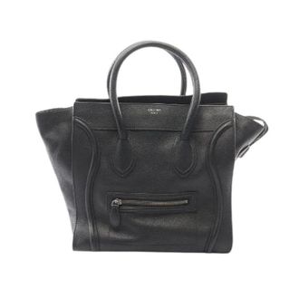 Celine Pre-owned Handbags, female, Black, Size: ONE SIZE Pre-owned Luggage Mini Shopper Leather Handbag