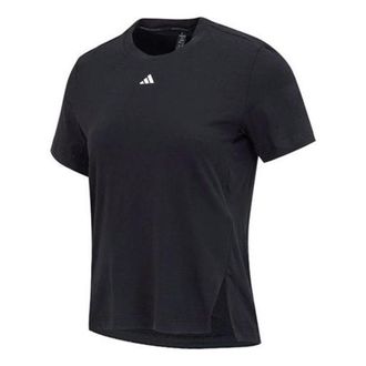 adidas (WMNS) adidas Versatile T-Shirt Asia Sizing Black White IA7748