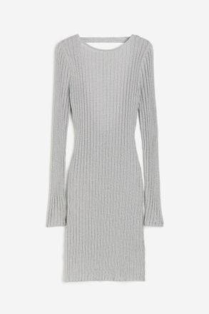 H&M R&uuml;ckenfreies schimmerndes Kleid - Silber