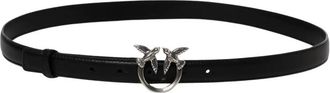 Pinko Leren Riem - Dames - Riemen - Zwart - S - Leer - Accessoires