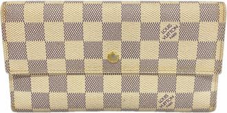Louis Vuitton White Long Wallet (Tri-Fold) (Pre-Owned)