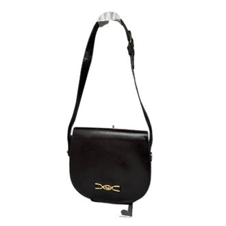 Celine Pre-owned Carriage Logo Schoudertas - Dames - Vintage Schoudertas - Zwart - ONE Size - Leer - Vintage