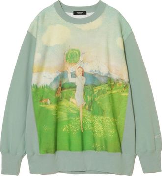 Undercover Green Printed Sweatshirt