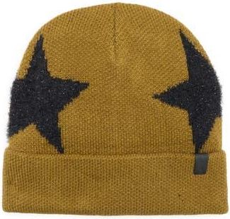 AllSaints Metallic Star Beanie in Khaki/Black at Nordstrom Rack