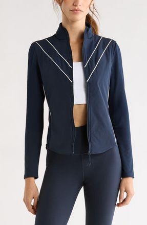 Zella Tiebreaker Performance Hybrid Jacket in Navy Sapphire at Nordstrom, Size X-Small