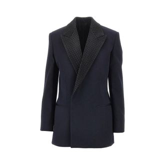 Bottega Veneta Grain de Poudre wool double-breasted jacket Woman 40