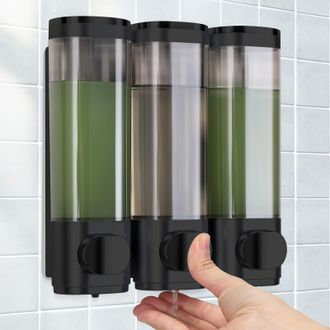 OEM Set Di 3 Dispenser Di Sapone, Montaggio A Parete, Non Richiede Fori, Distribuzione Uniforme Del Liquido, A Prova Di Perdite, Adatto Per Shampoo, Bagno