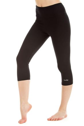 Winshape Leggings WINSHAPE 3/4-Slim Tights WTL2, Damen, Gr. XL, Normalgr&ouml;ssen, schwarz, 90% Baumwolle, 10% Elasthan, Hosen Leggings, figurbetont