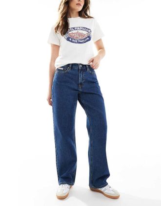 Calvin Klein Jeans Jeans dritti stile anni 90 blu lavaggio scuro
