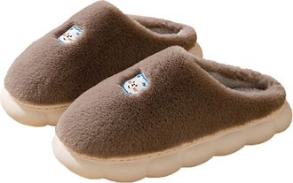 Generic Winter Warm Slippers For Women And Mens, Fluffy Slippers Cat Graphics Memory Foam Slippers Cozy Lined House Slippers Indoor Slippers Home Slippers Sho