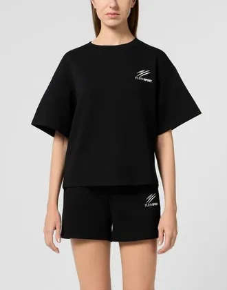 Plein Sport Round Neck T-Shirt Icon Scratch in Black at Nordstrom, Size X-Large Eu