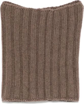 Dell'Oglio Sciarpa a coste in cashmere - Marrone