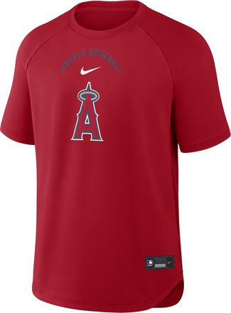 Nike Los Angeles Angels Authentic Collection Batting Practice Pregame Nike Mens Dri-FIT MLB Top in Red | 04HG163NANG-7DX