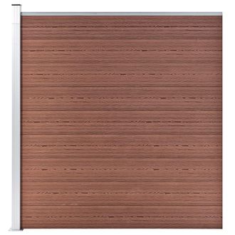 vidaXL Valla De Jard&iacute;n De Wpc Marr&oacute;n 175x186 Cm Vidaxl
