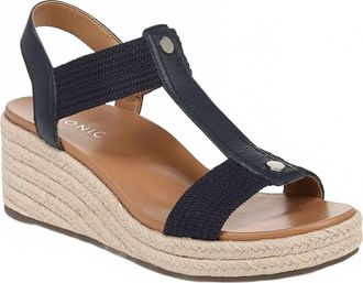 Vionic Womens Calera Wedge Sandal In Navy
