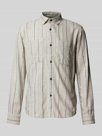 Tom Tailor Denim Relaxed Fit Freizeithemd aus Viskose-Mix mit Leinen in Beige, Gr&ouml;&szlig;e XXL