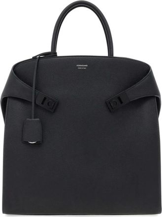 Ferragamo Hug Tote Bag - male - Ferragamo - Shopping Bags - Black - ONE SIZE - Bags