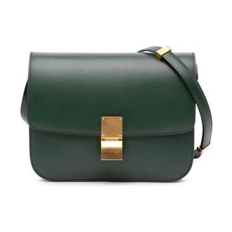 Celine Pre-owned Cross Body Bags, female, Green, Size: ONE SIZE Pre-owned Classic Box Small Crossbody Bag
