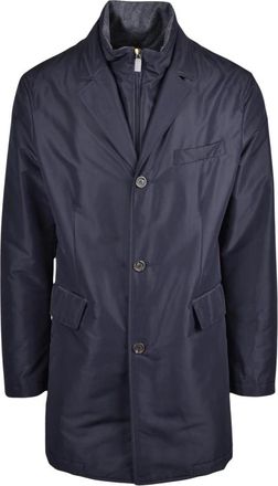 Canali Giaccone - Heren - Mantel - Blauw - XL - Polyester - Jassen