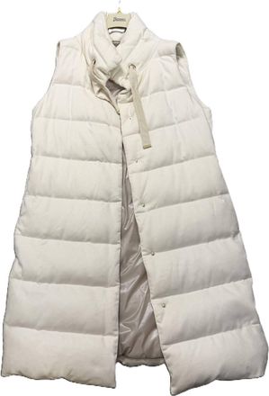 Herno Womens Puffer Vest In White