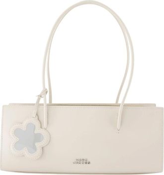 Marc Jacobs The Glam Mirror Satchel - Dames - Schoudertassen - Wit - ONE Size - Katoen - Tassen