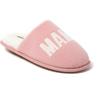 Dearfoams Carley Mama Bear Mom Scuff Slipper in Blush at Nordstrom, Size X-Large
