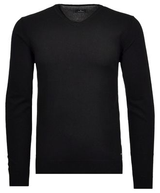 Ragman Longpullover RAGMAN, Herren, Gr. LT, schwarz, 95% Baumwolle 5% Cashmere, ohne Ausschnitt, Pullover Longpullover