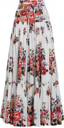 Dolce & Gabbana Flower Print Long Skirt