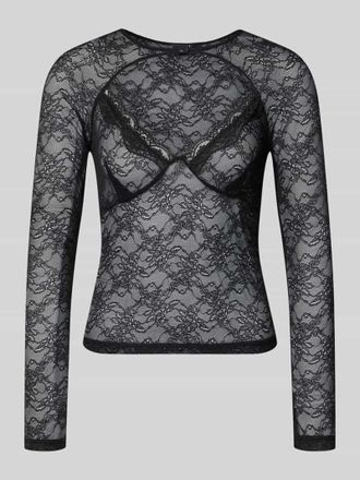 Gina Tricot Longsleeve mit Cut Out in Black, Gr&ouml;&szlig;e XL