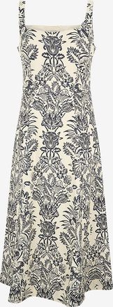 Ulla Johnson Mittellanges ausgestelltes Kleid mit Rundhalsausschnitt Natali