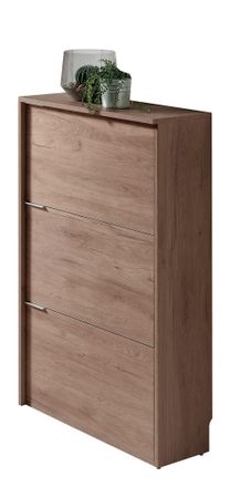HERDASA Zapatero Con 3 Puertas Abatibles, Modelo Arhus (519), En Nogal