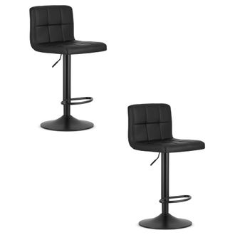 OEM Taburete Prot - Ecopiel Negro / Base Negra X 2