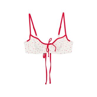 Frankies Bikinis Cola Strawberry-print Underwired Bikini Top