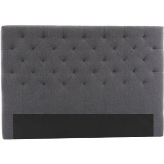 Miliboo Testiera del letto in tessuto Grigio scuro 160cm ENGUERRAND