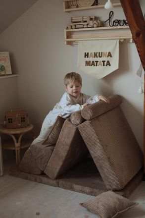 OEM Sof&aacute; De Juegos Peque&ntilde;o Montessori Comfort De Pana Color Caramelo