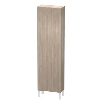 Duravit Duravit L-cube Armario Alto, Anchura 500mm, Profundidad 243mm, 1 Puerta, Bisagra Derecha, Color: Decoraci&oacute;n Pino Plata - Lc1171r3131