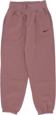 Nike Fleece Trainingsbroek Phoenix High-Waisted - Dames - Trainingsbroeken - Bruin - L - Katoen - Fitness