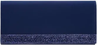 Nina Aurella Crystal Trim Clutch in Navy at Nordstrom