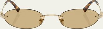 Miu Miu MU A54S Metal Oval Sunglasses