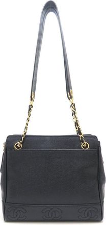 Chanel Black Grained Calfskin Tote Bag (Pre-Owned)