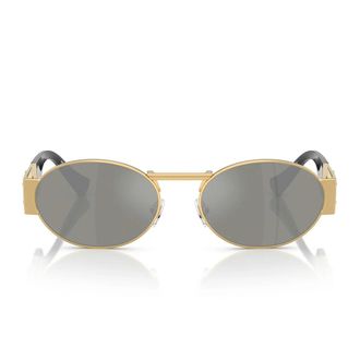 Versace Sunglasses Ve2264 100230 Gold/Green Silver Mirror Unisex