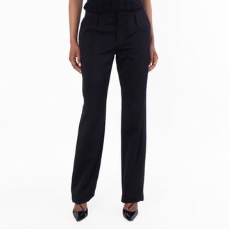 Saint Laurent Pressed-Crease Straight Pants, Brand Size 36 ( US Size 4 )
