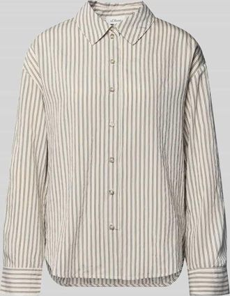 s.Oliver Red Label Relaxed Fit Hemdbluse aus Viskose-Mix in Ecru, Gr&ouml;&szlig;e 34