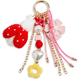 Chelsea28 Flower Ladybug Bag Charm in Red Multi- Gold at Nordstrom